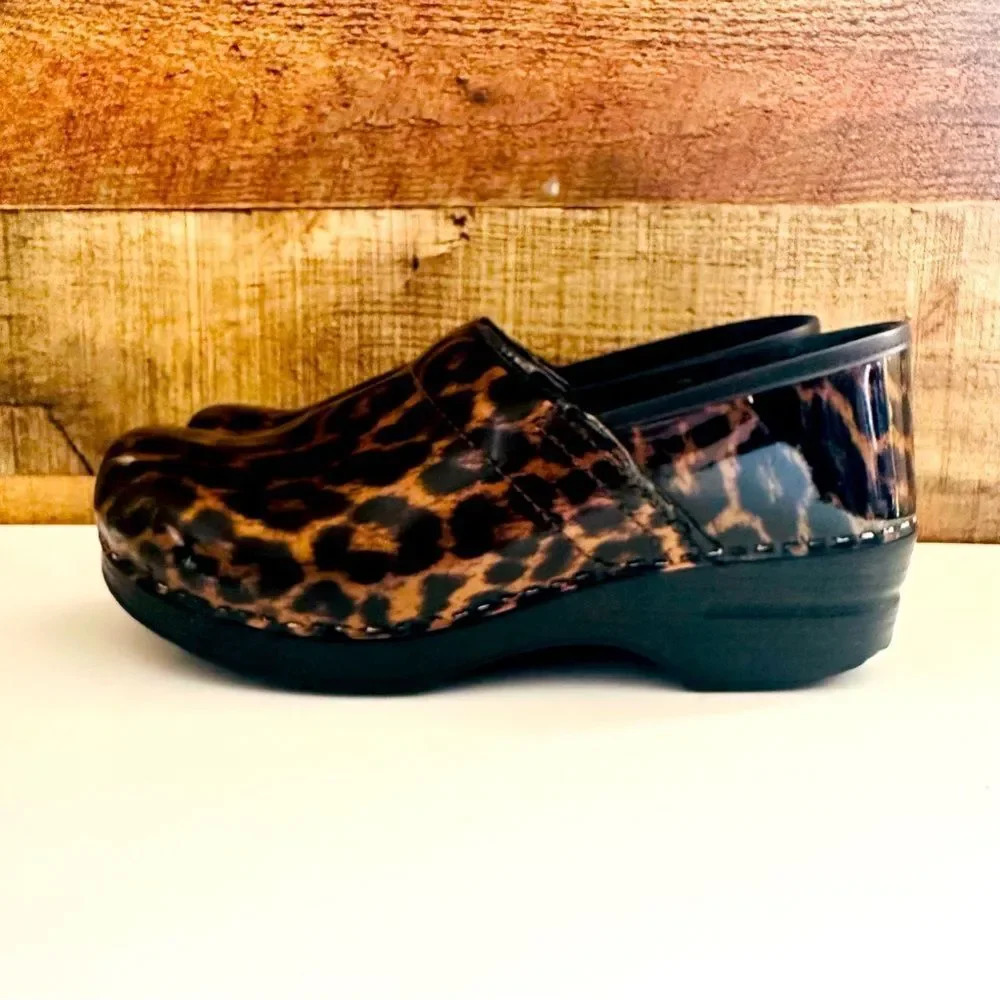 Danskoleopard Cheetah Print Clogs - image 2